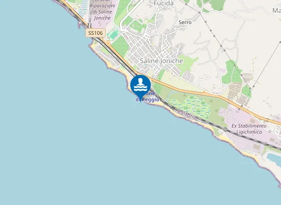 Map of LAZZARO - SALINE STAZ. FF.SS.