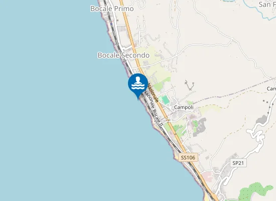 Map of BOCALE - SPIAGGIA CALIPSO