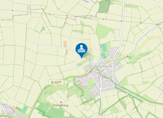 Map of KREBSSEE KNETZGAU WESTHEIM WESTHEIM LIEGEWIESE