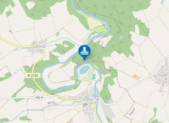 Map of Auensee Joditz Koeditz Joditz