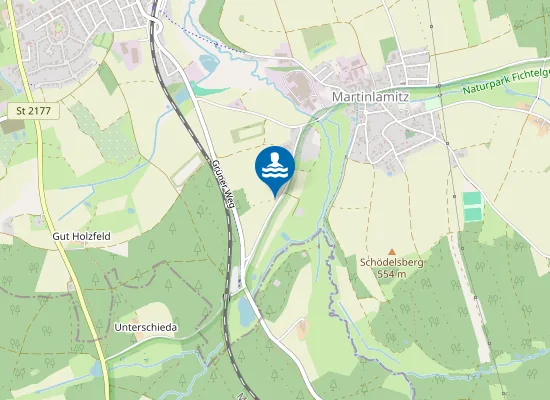 Map of SCHIEDATEICH SCHWARZENBACH ADSAALE SCHIEDA