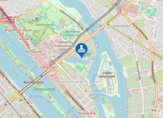 Map of ALTE DONAU, KAISERWASSER