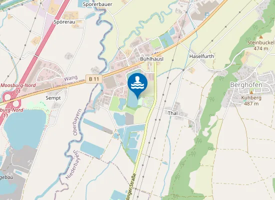 Map of FREIZEITZENTRUM HASELFURTH ECHING NDB HASELFURTH OSTUFERBEREICH