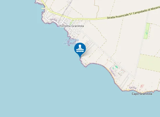 Map of GRANITOLA LATO OVEST FARO