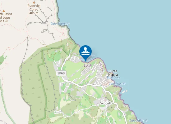 Map of CALA MAZZO DI SCIACCA CASTELLAMMARE DEL GOLFO