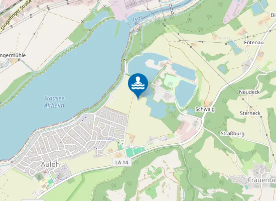 Map of BADESEE GRETLMUEHLE LANDSHUT NICHTSCHWIMMERBEREICH