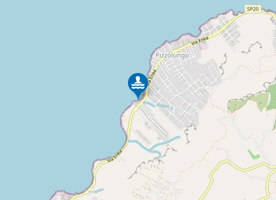 Map of HOTEL TIRRENO - PIZZOLUNGO