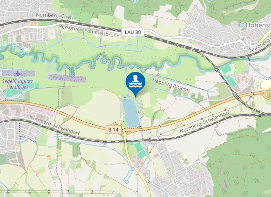 Map of BAGGERSEE HAPPURG WASSERWACHTHAUS