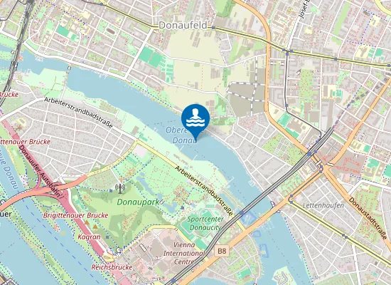 Map of ALTE DONAU, STRANDBAD