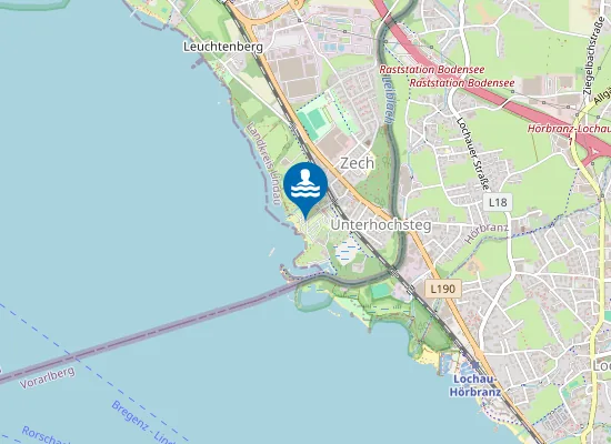 Map of BODENSEE LINDAU BODENSEE PARK CAMPING LINDAU AM SEE