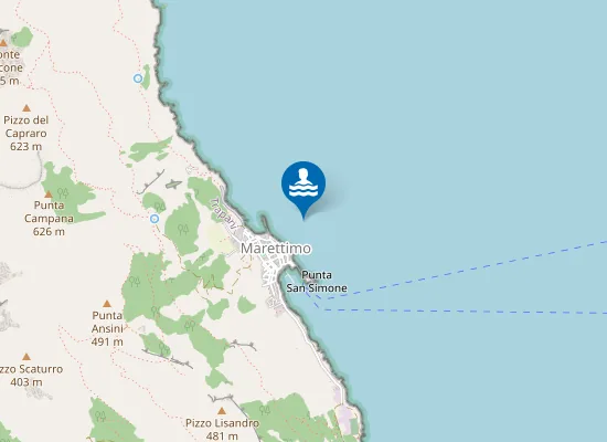 Map of MARETTIMO - SCALO VECCHIO