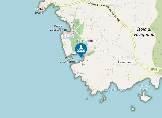 Map of CALA ROTONDA FAVIGNANA