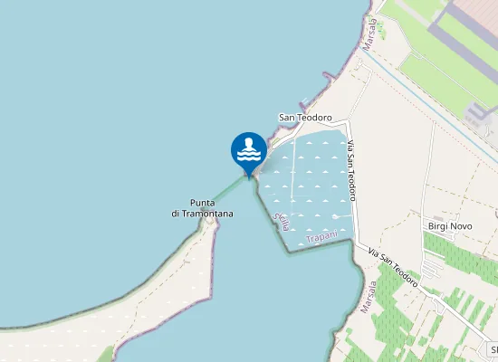 Map of SPIAGGIA S.TEODORO - 150 MT DALLA TORRE