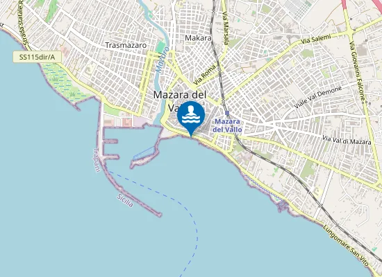 Map of L/MARE G.MAZZINI-ANTISTANTE VILLA JOLANDA