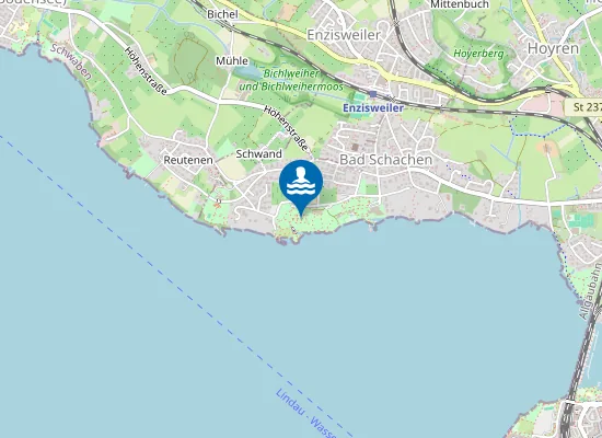 Map of BODENSEE LINDAU BODENSEE STRANDCAFE LINDENHOF