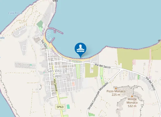 Map of 800 MT AD EST HOTEL CAPO SAN VITO