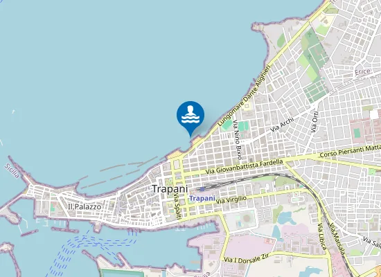 Map of LUNGOMARE DANTE ALIGHIERI - V. G. ERRANTE