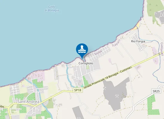 Map of CORTIGLIOLO - LIDO VALDERICE