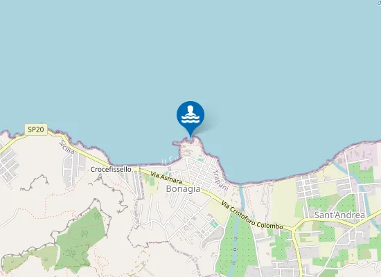 Map of 150 MT A EST - TONNARA DI BONAGIA