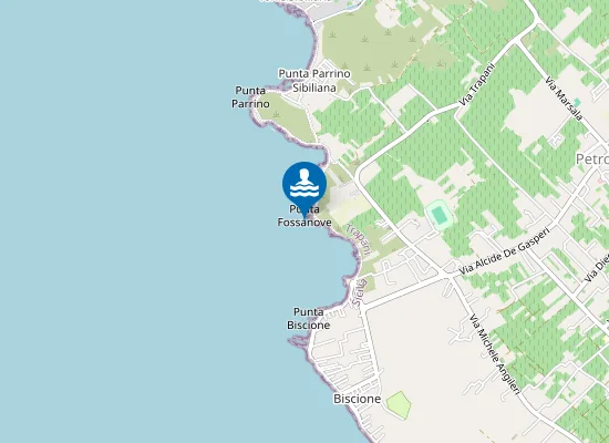 Map of PUNTA FOSSANOVE C/DA PAMAPALONE