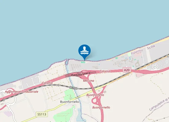 Map of 200 MT. EST FOCE FIUME IMERA