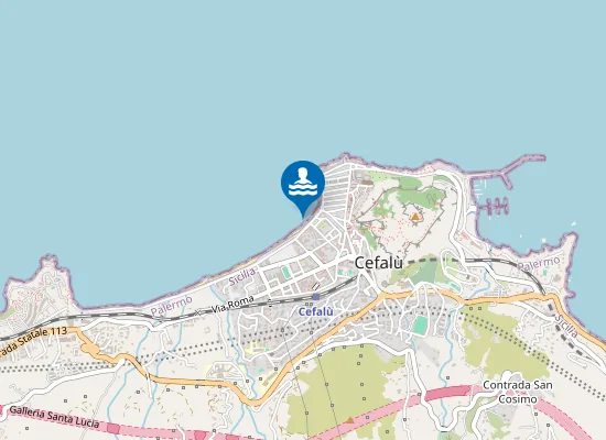 Map of 50 M OVEST INIZIO LUNGOMARE PIAZZA COLOM