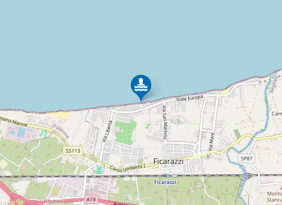 Map of SPIAGGIA 200 M. OVEST VIA S. MARTINO