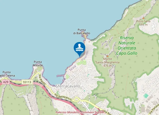 Map of 250 MT. EST VIA DEL TRITONE