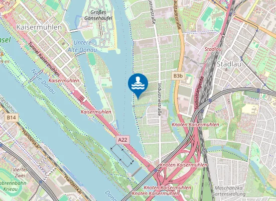 Map of UNTERE ALTE DONAU