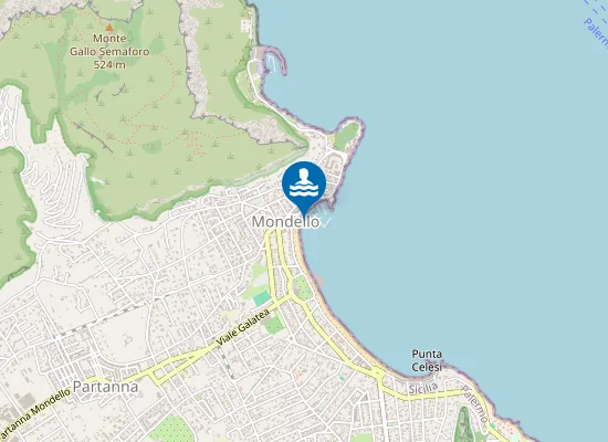 Map of MONDELLO - SPIAGGIA LIBERA