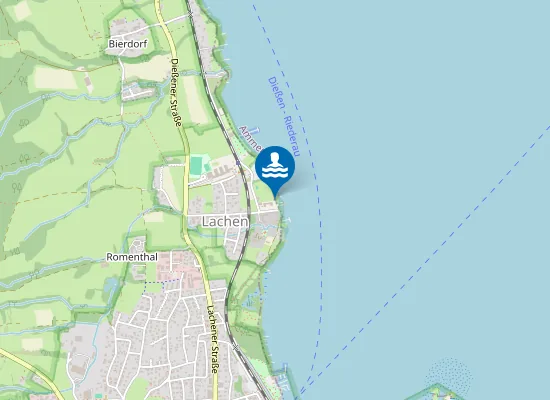 Map of Ammersee Diessen Aammersee Diessen Strandbad Westufer