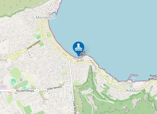 Map of 100 M E Sbocco Ferro Di Cavallo-Lauria