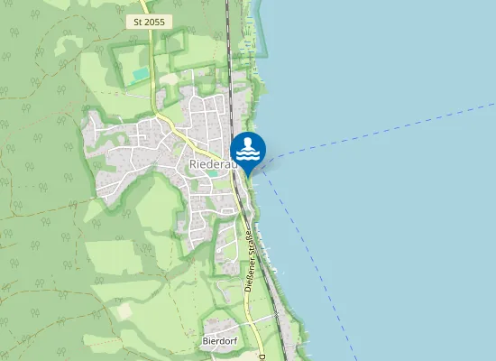 Map of Ammersee Diessen Aammersee Riederau Strandbad Westufer