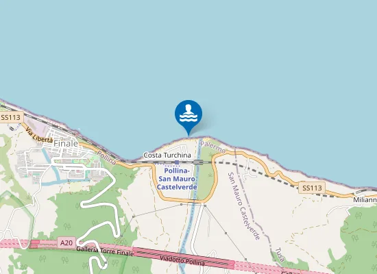 Map of 200 MT. OVEST FOCE FIUME POLLINA