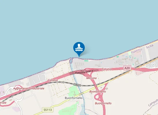 Map of 200 MT. OVEST FOCE FIUME IMERA