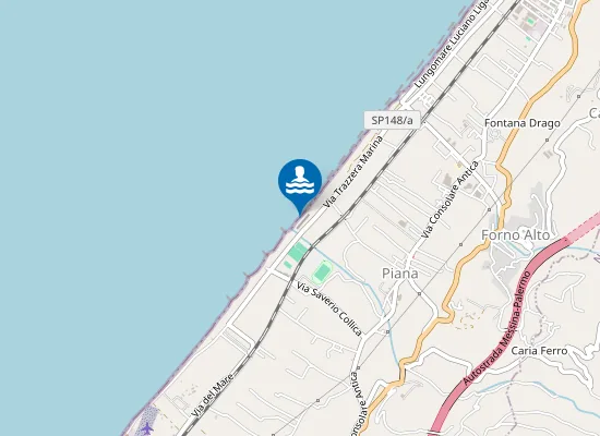 Map of M 100 EST FOCE TORRENTE VINA