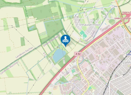 Map of UNTERSCHLEISSHEIMER SEE UNTERSCHLEISSHEIM