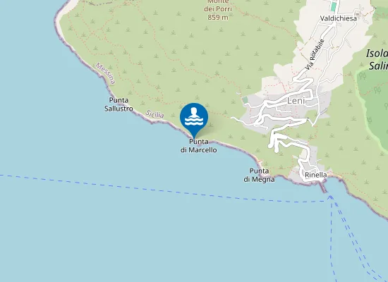 Map of SALINA PUNTA DI MARCELLO