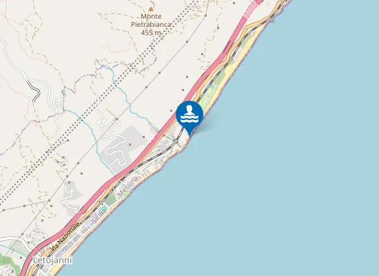 Map of M 100 NORD FOCE TORRENTE S. FILIPPO