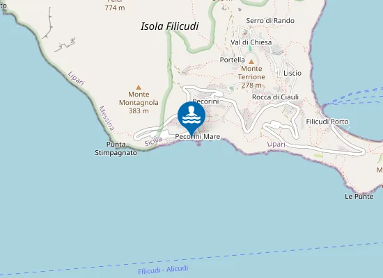 Map of FILICUDI PECORINI A MARE