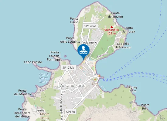 Map of VULCANO PORTO DI PONENTE