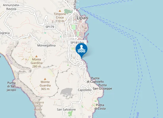 Map of LIPARI PORTO DELLE GENTI