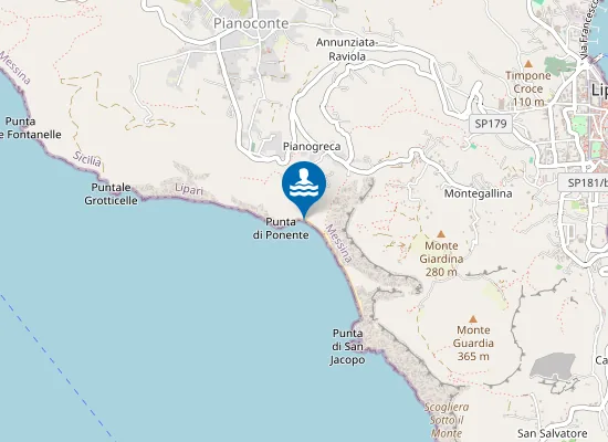 Map of LIPARI SPIAGGIA DELLA MURIA