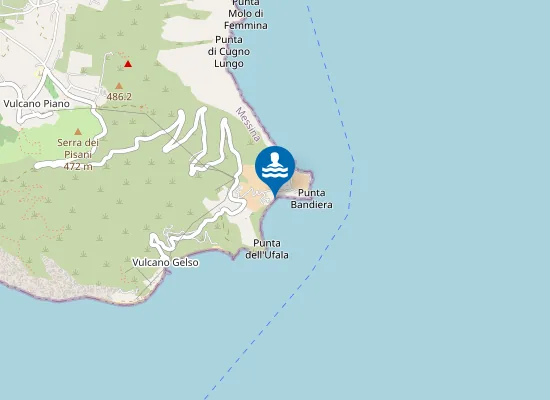 Map of VULCANO SPIAGGIA PENNATA