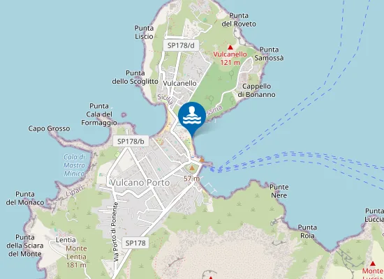 Map of VULCANO SPIAGGIA DELLE ACQUE TERMALI