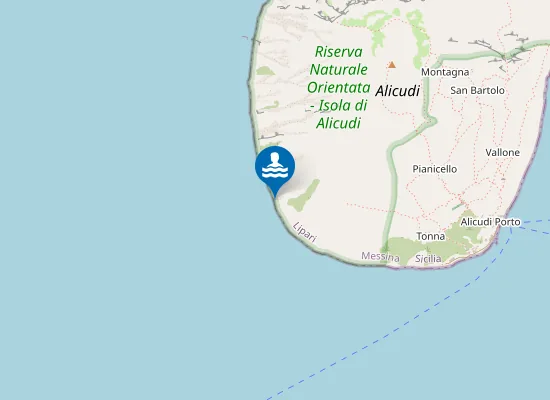 Map of ALICUDI VERSANTE SUD-OVEST