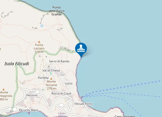 Map of FILICUDI BRIGANTINI