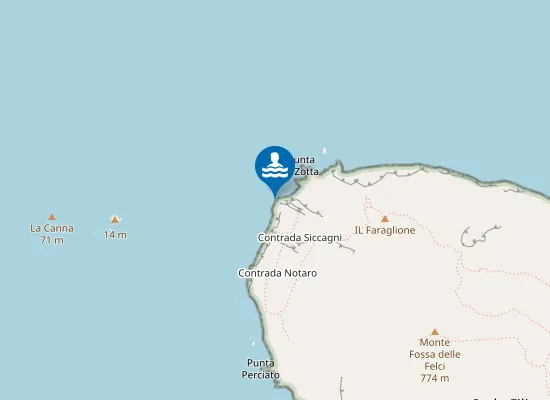 Map of FILICUDI SCOGLIO GIAFANTE