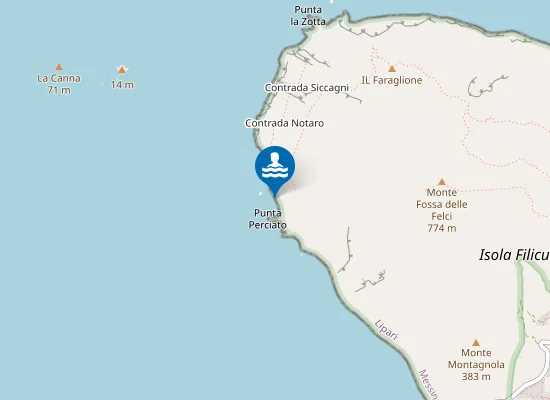 Map of FILICUDI GROTTA DEL BUE MARINO