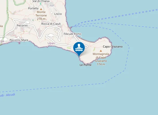 Map of FILICUDI LE PUNTE